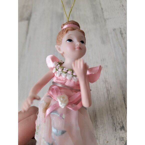 Pink fairy ballerina girl ornament Xmas Decor rose - Picture 3 of 7
